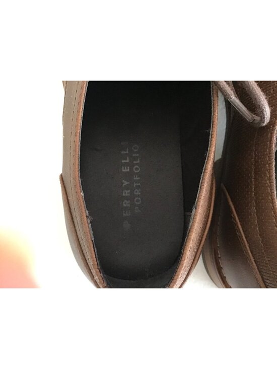 PERRY ELLIS- MENS BROWN COMFY LACE UP SHOES SIZE 11.5 main image 5